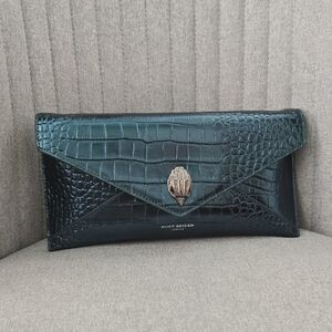 Kurt Geiger Emerald Croc-Embossed Clutch